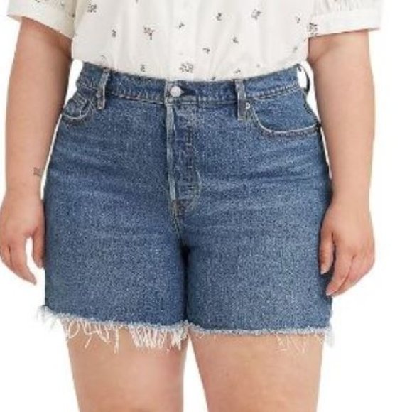 Levi's Women's 501 High Rise Shorts - Plus Size 24W - NWT - Picture 1 of 3